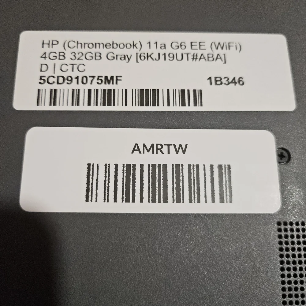 HP Gray Chromebook Laptop